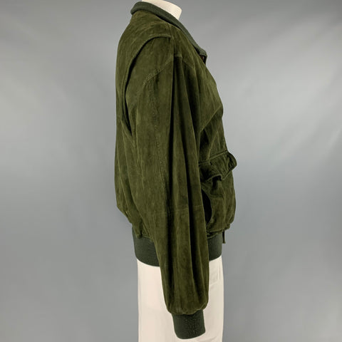 POLO by RALPH LAUREN Size XL Green Suede Bomber Jacket