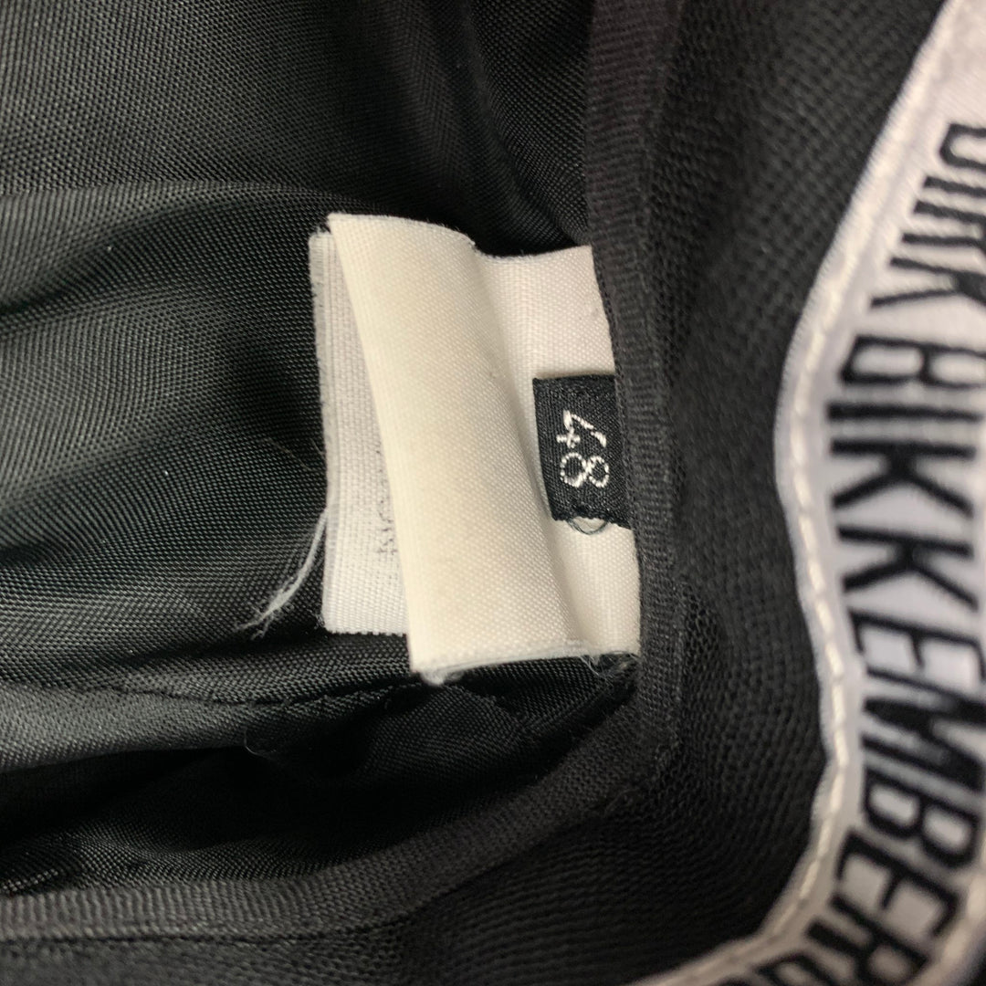 DIRK BIKKEMBERGS Size 32 Black Rayon Drawstring Dress Pants