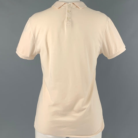 MAISON KITSUNE Size S Beige Cotton Embroidered Polo Casual Top