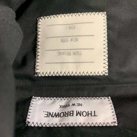 THOM BROWNE Size 30 Navy Cotton Button Fly Casual Pants