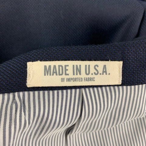TODD SNYDER Size 40 Navy Wool Notch Lapel Sport Coat