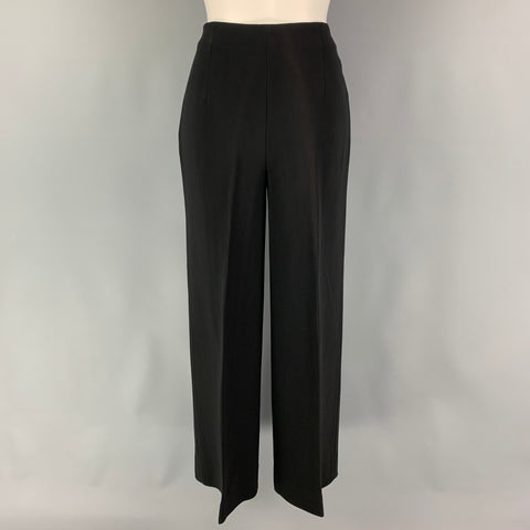 VALENTINO Size 8 Black Viscose Blend Wide Leg Dress Pants