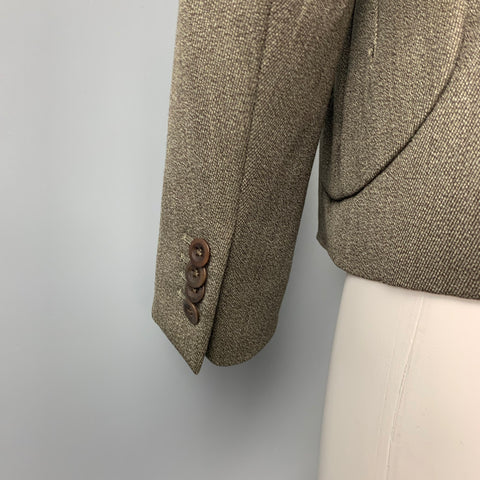 PAUL SMITH COLLECTION M Short Olive Wool Notch Lapel Military Sport Coat Jacket