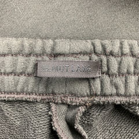 HELMUT LANG Size XS Black Cotton Button Fly Sweatpants
