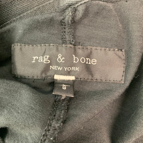 RAG & BONE Size L Khaki Graphic Cotton Crew-Neck T-shirt