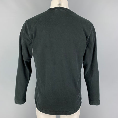 CALVIN KLEIN 205W39NYC Size M Black Embroidery Long Sleeve T-shirt