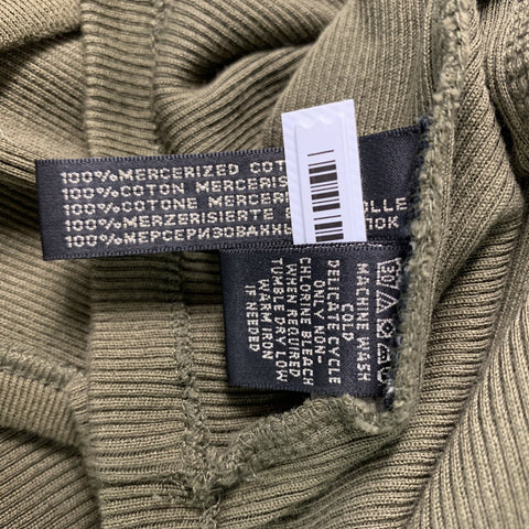 RALPH LAUREN Size S Olive Mercerized cotton Ribbed T-Shirt - Womens