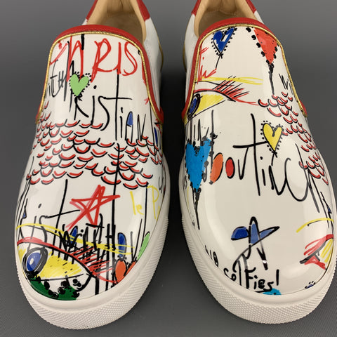 CHRISTIAN LOUBOUTIN Zapatillas Masteralta de charol talla 9