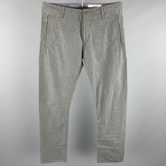 J. LINDEBERG Talla 32 Pantalones casuales con cremallera de algodón gris oscuro