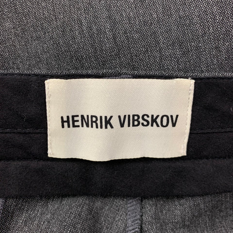 HENRIK VIBSKOV Size M Gray Polyester Pleated Casual Pants