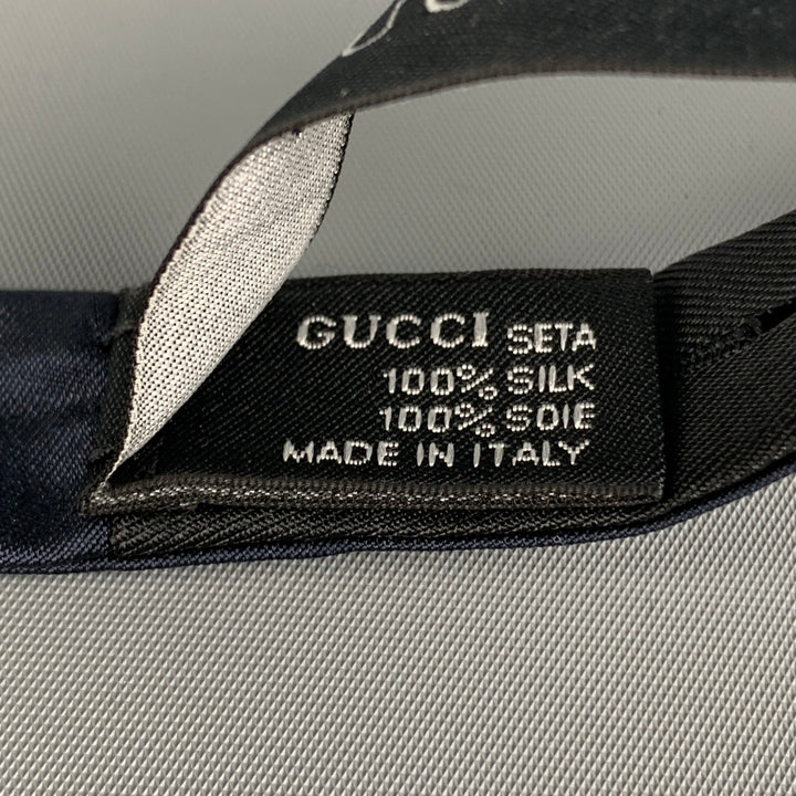 GUCCI Navy Silk Bow Tie