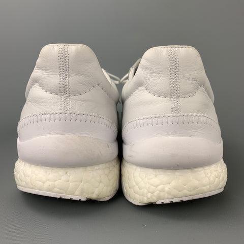 Y-3 by YOHJI YAMAMOTO Size 12 White Leather Lace Up Sneakers