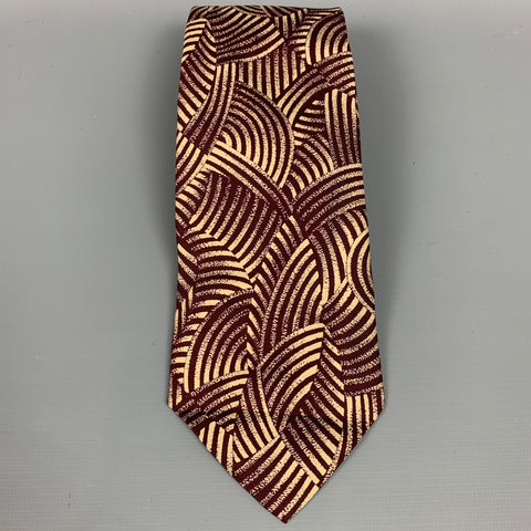 POLO by RALPH LAUREN Burgundy Print Silk Tie