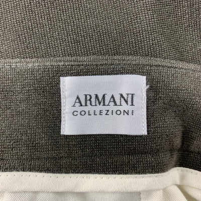 ARMANI COLLEZIONI Size 32 x 34 Slate Textured Polyester Dress Pants
