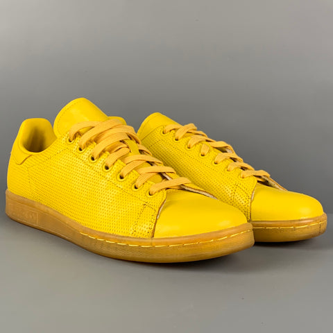 ADIDAS x Stan Smith Size 8.5 Yellow Leather Low-Top Sneakers