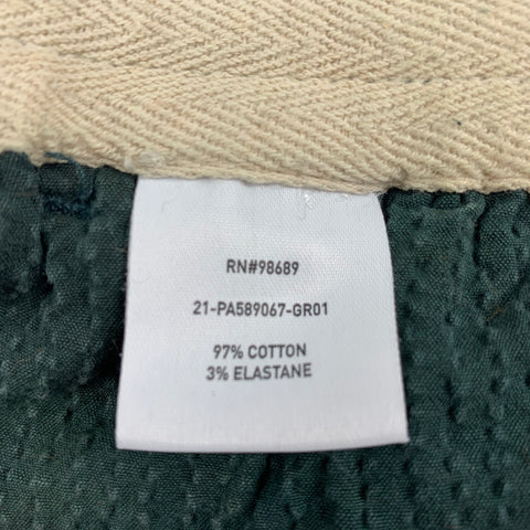 TODD SNYDER Size M Dark Green Textured Cotton Shorts
