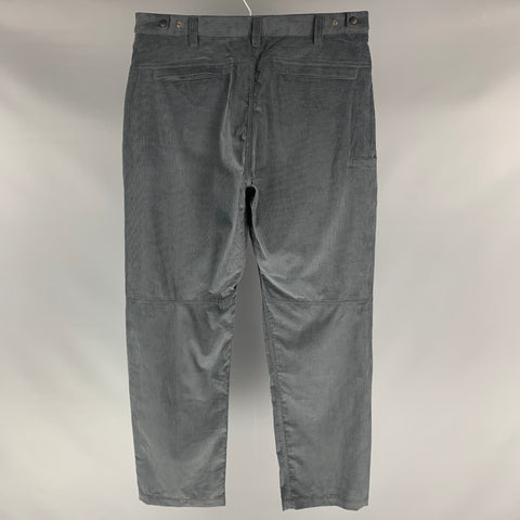 HAVEN Size L Grey Slate Corduroy Cotton Zip Fly Casual Pants