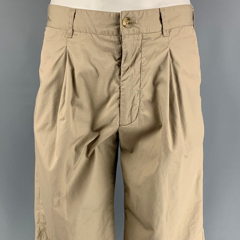 ENGINEERED GARMENTS Taille 34 Short plissé en coton kaki