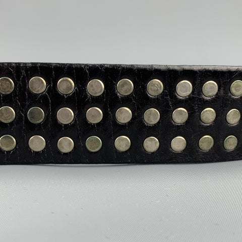 SIXFEET Size 32 Black Studded Leather Belt