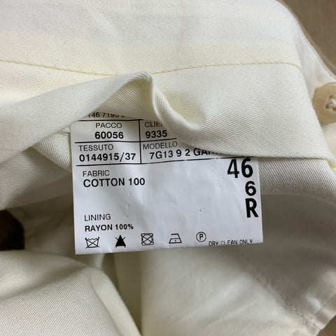 POLO by RALPH LAUREN Size 46 Beige Cotton Notch Lapel Suit