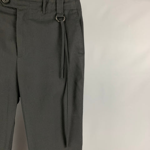 CRAIG GREEN Size L Black Cotton Side Tabs Casual Pants