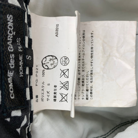 COMME des GARCONS HOMME PLUS Size S Black & White Checkered Skull Polyester Capri Casual Pants