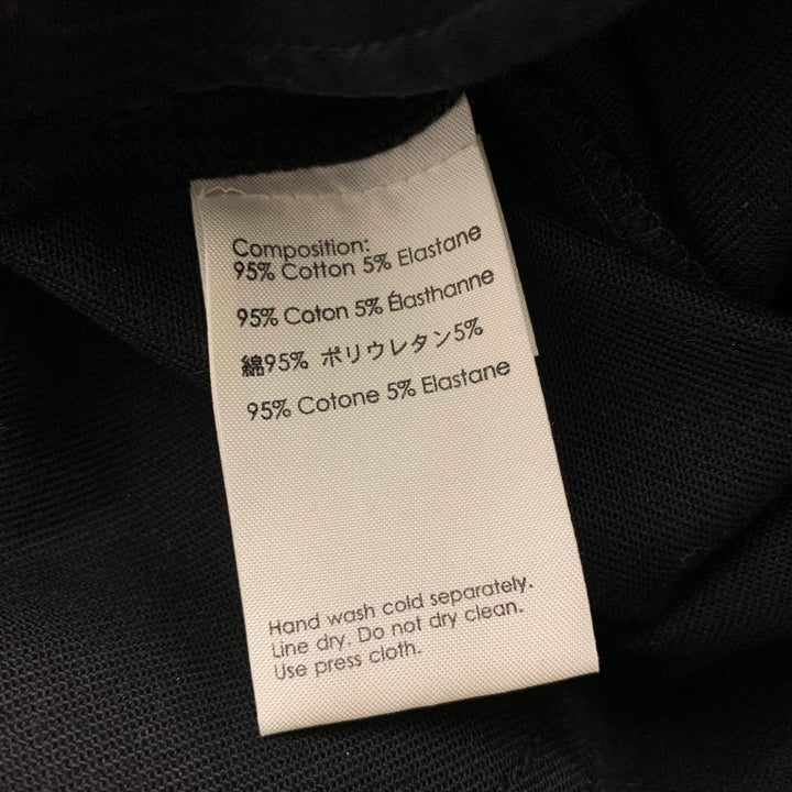 3.1 PHILLIP LIM Size 2 Gold Black Cotton Metallic Zip Fly Jeans