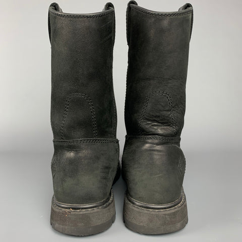 MUCK Taille 10 Bottes à enfiler imperméables en daim noir