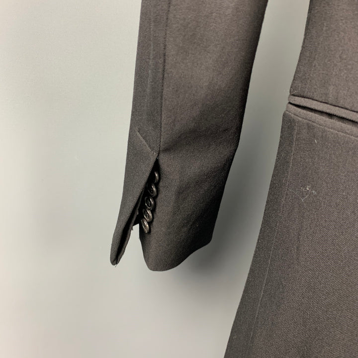 PAUL SMITH Size M Black Wool / Polyamide Double Breasted Tuxedo Coat