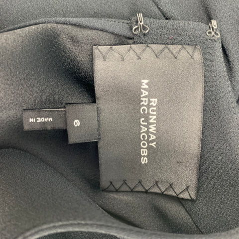 MARC JACOBS RUNWAY Size 6 Black Acetate / Viscose A-Line Dress