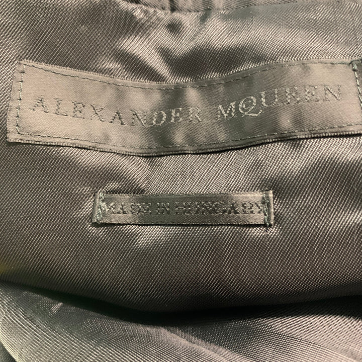 ALEXANDER MCQUEEN  Size 36 Black White Print Polyamide Jacket