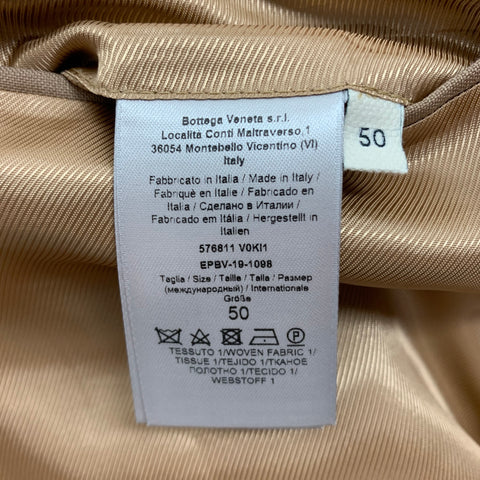 BOTTEGA VENETA Pre-Fall 2019 Size 40 Khaki Mohair Wool Notch Lapel Sport Coat