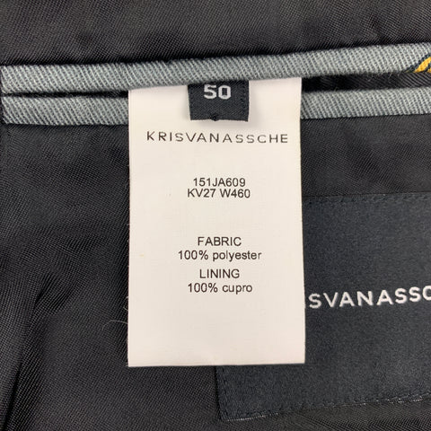 KRIS VAN ASSCHE Size 40 Grey Mustard Print Polyester Sport Coat