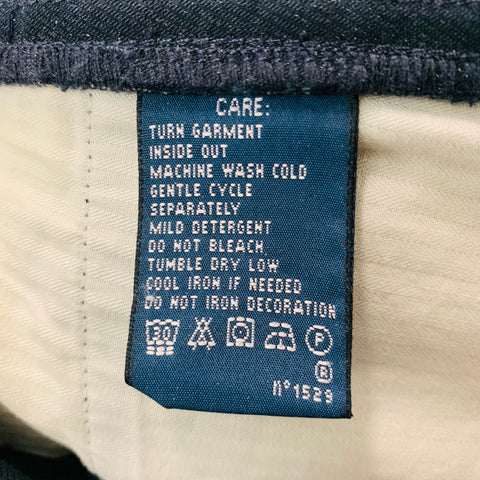 RALPH LAUREN Talla 8 Pantalones casuales de ante con retazos de elastano y algodón azul marino