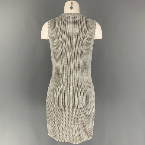 RALPH LAUREN Black Label Taille S Gilet tricoté en mélange d'acétate d'argent