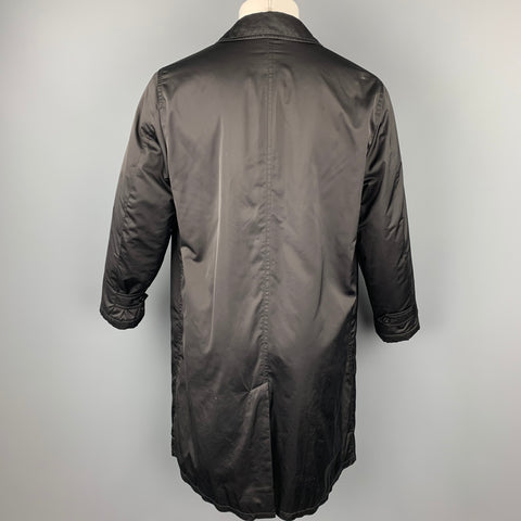 ARMANI COLLEZIONI Size M Black Polyester Water Repellent Raincoat