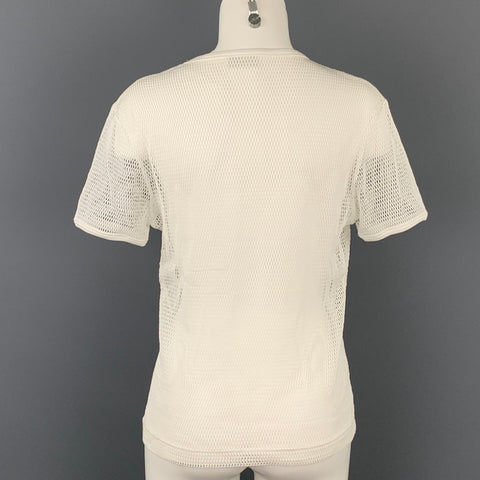 DRIES VAN NOTEN T-Shirt en coton maille blanche taille L