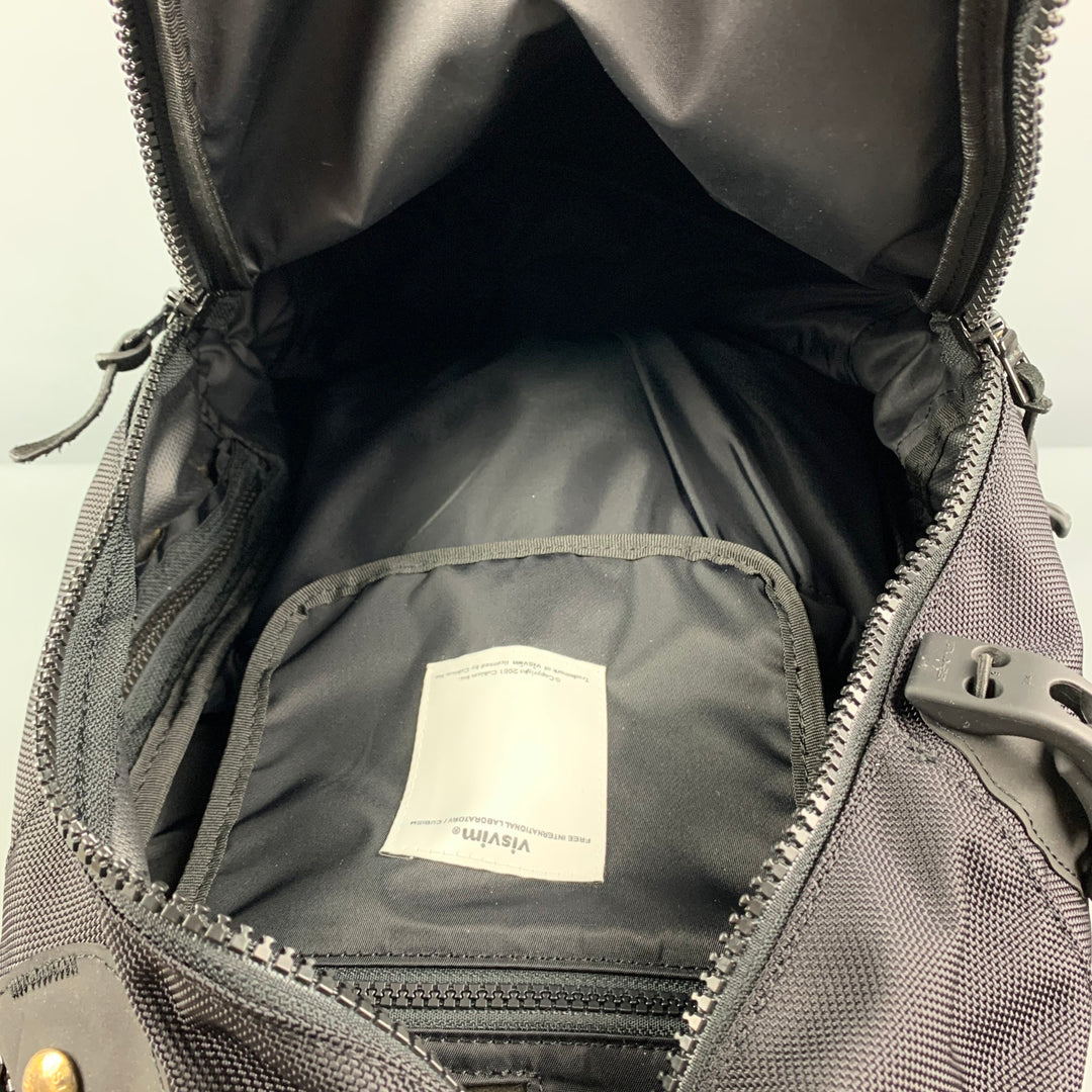 VISVIM Black Mixed Materials Suede Trim Nylon Ballistic 20L Backpack