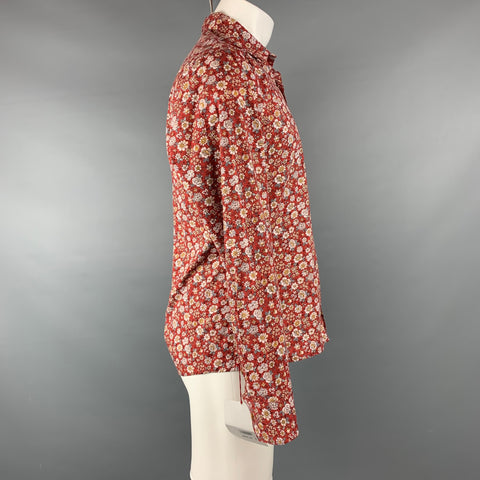 ABARROTE DE DISENO Size M Red & White Floral Not Listed Long Sleeve Shirt