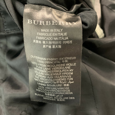 BURBERRY PRORSUM Chest Size 38 Black Virgin Wool Tuxedo Sport Coat