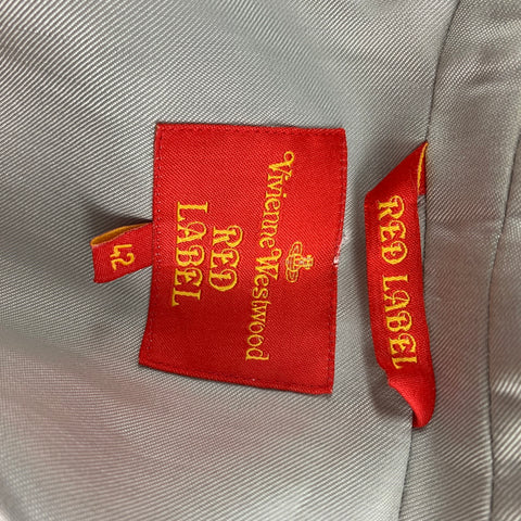 VIVIENNE WESTWOOD RED LABEL Size 6 Light Gray Viscose Blend Single Breasted Jacket