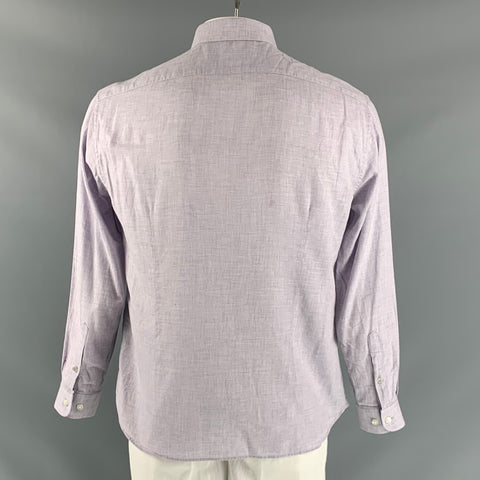 JOHN VARVATOS Size M Lavender Heather Cotton Button Down Long Sleeve Shirt