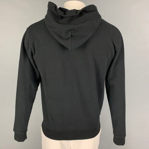 MCQ by ALEXANDER MCQUEEN Size M Black White Embroidery Cotton Swallow Sweater