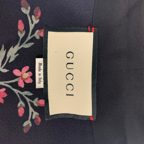 GUCCI Talla M Blusa con lazo de seda negra