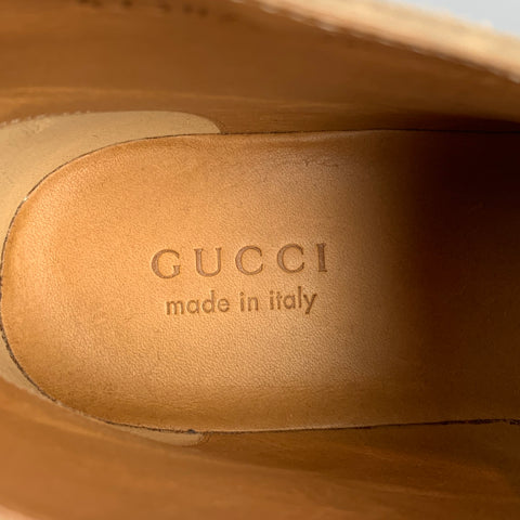 GUCCI Size 11 Taupe Textured Suede Crepe Sole Chukka Boots