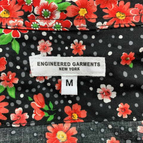 ENGINEERED GARMENTS Size M Black & Red Floral Cotton Long Sleeve Shirt