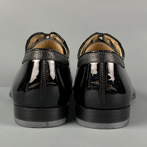 PAUL ANDREW Size 10 Black Leather Lace Up Shoes