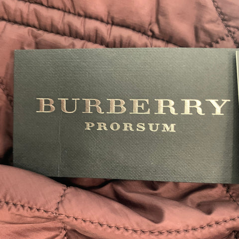 BURBERRY PRORSUM  Size 44 Burgundy Quilted Nylon Jacket