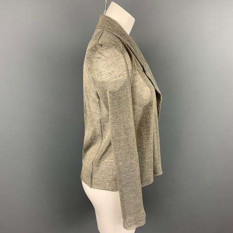 KOLOR Size S Silver & Grey Metallic Polyester Blend Jacket
