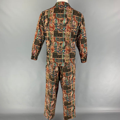 BEAMS PLUS Size M Multi-Color Print Wool Notch Lapel Suit